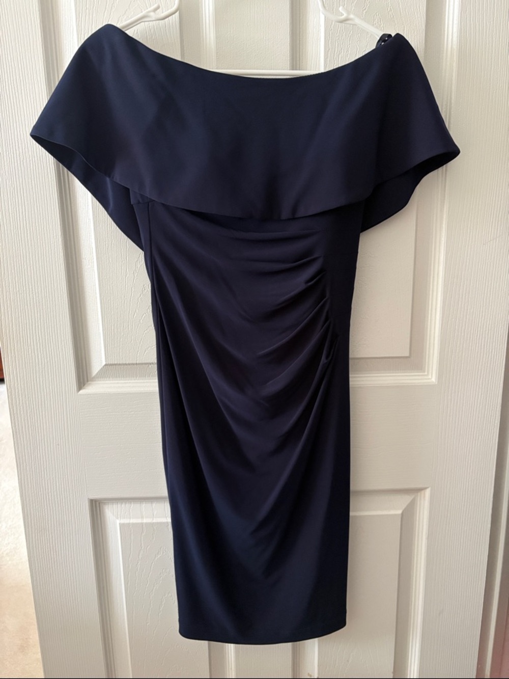 Elegant Off-Shoulder Navy Blue Women’s Dress 2P XScape
